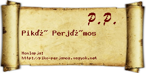 Pikó Perjámos névjegykártya